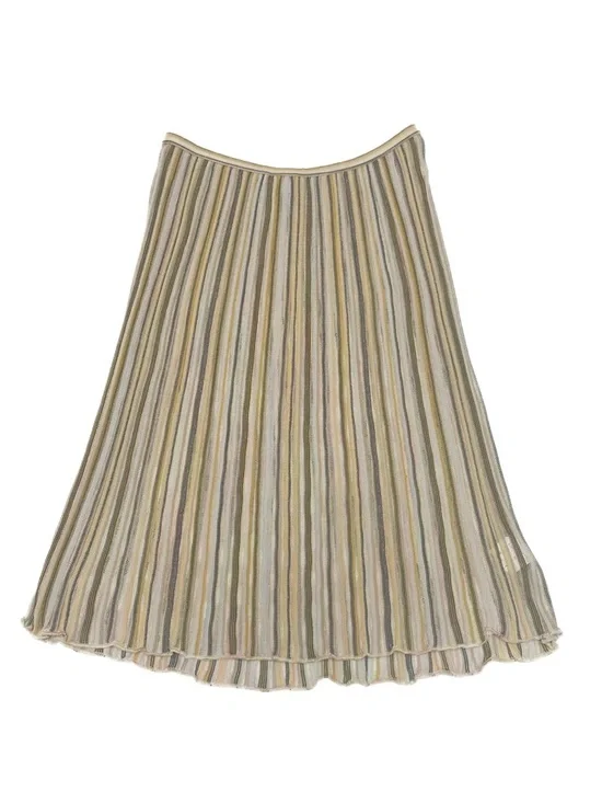 M Missoni Pastel Rainbow Signature Stripe Classic Knit Midi Skirt Made in Italy - Picture 1 of 13